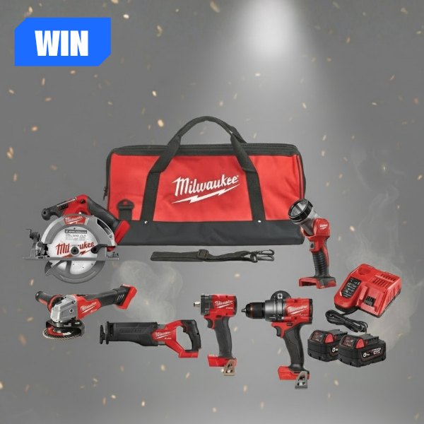 WIN MILWAUKEE GEREEDSCHAPSSET