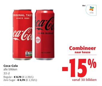 Coca-cola alle blikken regular zero sugar