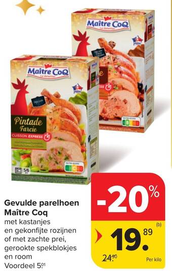 Gevulde Parelhoen Maître Coq