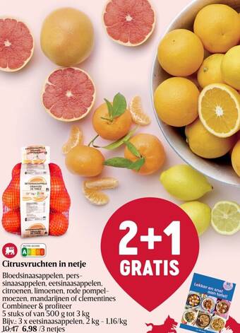 Citrusvruchten in netje