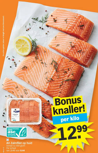 AH Zalmfilet op huid