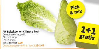 AH Spitskool en Chinese kool