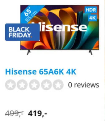 Hisense 65A6K 4K