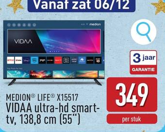 MEDION LIFE X15517 VIDAA ultra-hd smart- tv,
