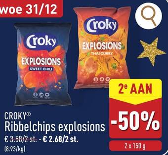 Croky ribbelchips explosions
