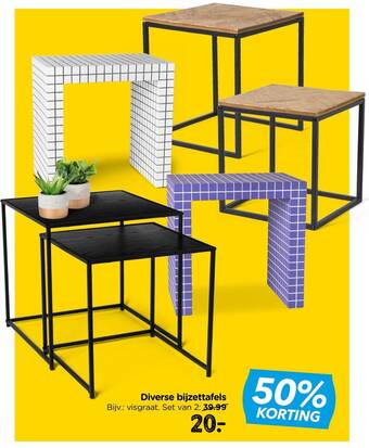 Diverse bijzettafels