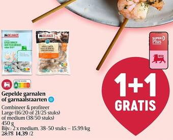 Gepelde garnalen of garnaalstaarten