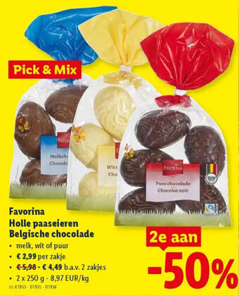 Favorina Holle Paaseieren Belgische Chocolade