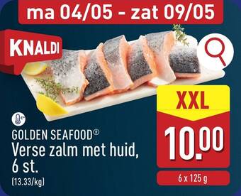 Golden seafood verse zalm met huid