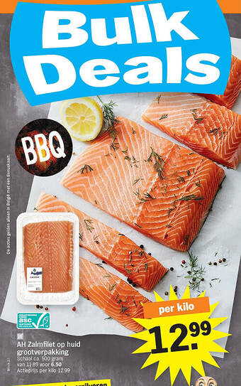 AH Zalmfilet op huid grootverpakking