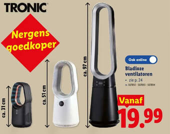 Bladloze ventilatoren