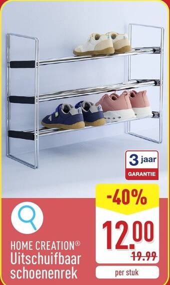 Home creation® uitschuifbaar schoenenrek