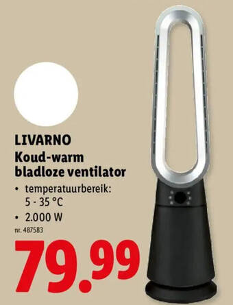 Livarno koud-warm bladloze ventilator