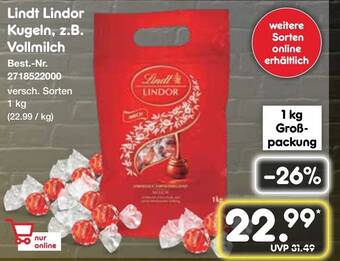 Lindt Lindor Kugeln, z.B. Vollmilch