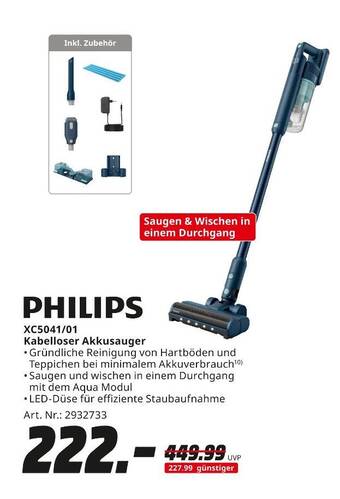 Philips xc5041/01 kabelloser akkusauger