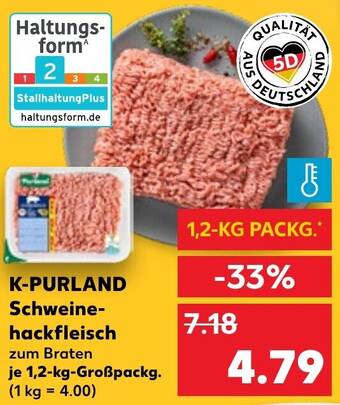 K-PURLAND Schweinehackfleisch