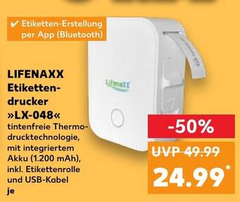 LIFENAXX Etiketten- drucker LX-048