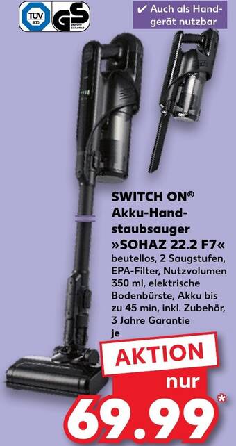 SWITCH ON Akku-Hand- staubsauger SOHAZ 22.2 F7