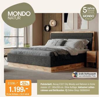 Mondo natur polsterbett