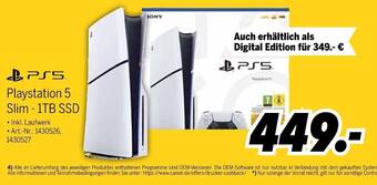 Playstation 5 Slim - 1TB SSD