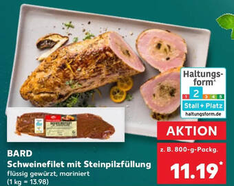 BARD Schweinefilet mit Steinpilzfüllung