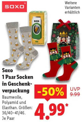 Soxo 1 Paar Socken in Geschenkverpackung