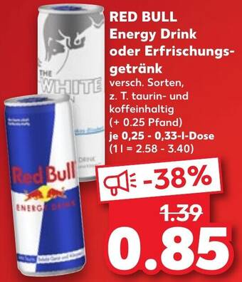 RED BULL Energy Drink oder Erfrischungsgetränk