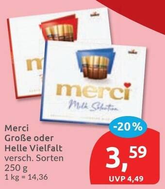 Merci Große oder Helle Vielfalt