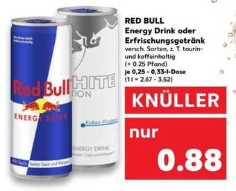 RED BULL Energy Drink oder Erfrischungsgetränk