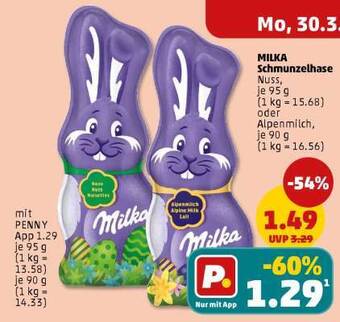 Milka Schmunzelhase