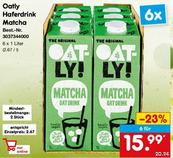 Oatly Haferdrink Matcha