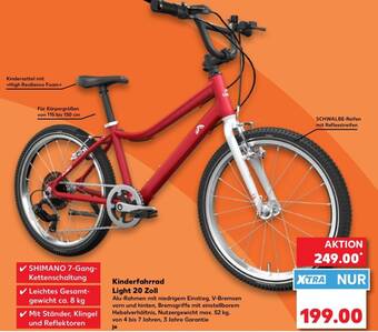 CRIVIT Kinderfahrrad Light 20 Zoll