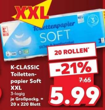 K-CLASSIC Toilettenpapier Soft XXL