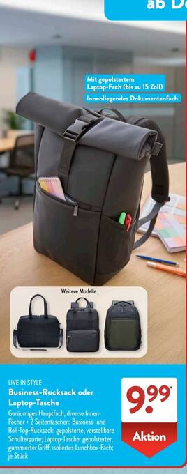 Live in Style Business-Rucksack oder Laptop-Tasche