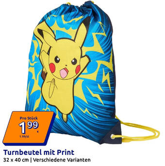 Turnbeutel mit Print