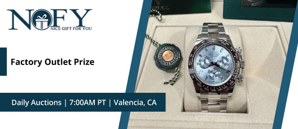 Factory Outlet Prize | Daily Auctions | 7:00 AM Pacific