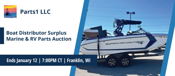 Boat Distributor Surplus Marine & RV parts Auction | Lots start closing Sunday, January 12, 2025  |  7:00 PM Central