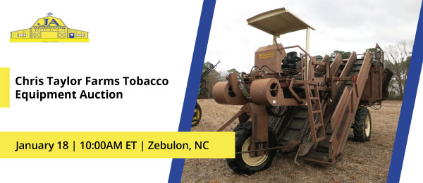 Chris Taylor Farms Tobacco Equipment Auction | Saturday, January 18, 2025  |  10:00 Am Eastern