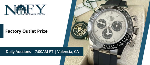 Factory Outlet Prize | Daily Auctions | 7:00AM PT | Valencia, CA