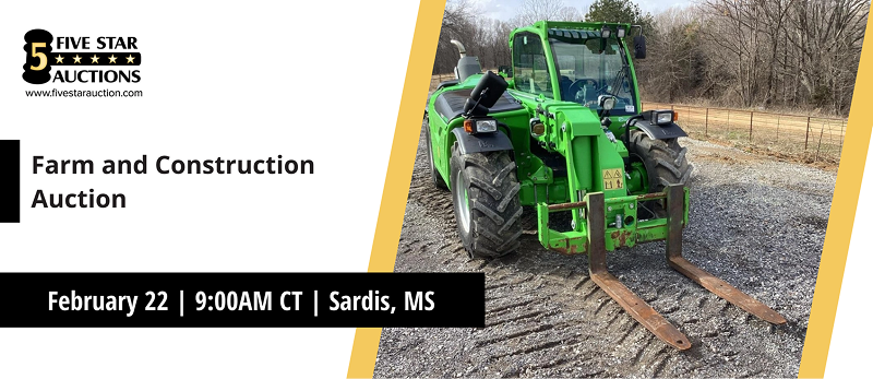 Farm and Construction Auction | Saturday, February 22, 2025  |  9:00 AM Central