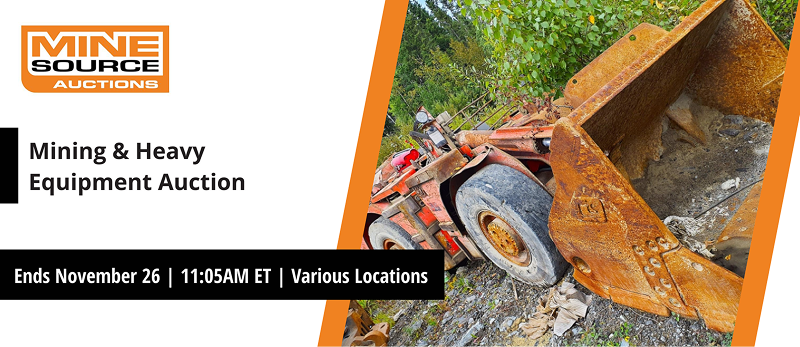 Mining & Heavy Equipment Auction | Lots start closing Wednesday, November 26, 2025  |  11:05 AM Eastern