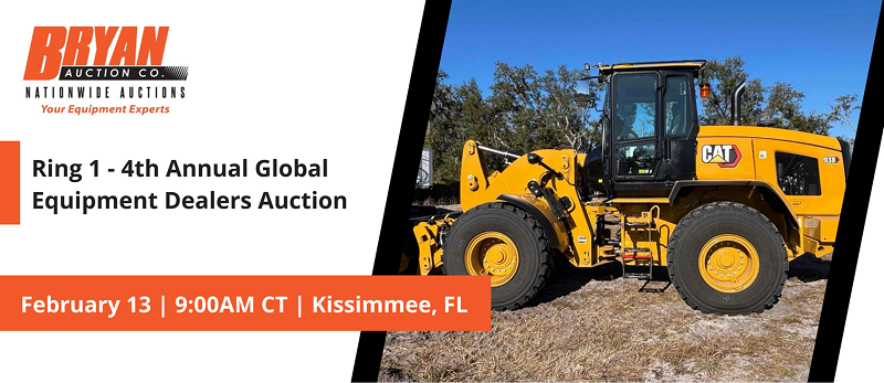 Ring 1 - 4th Annual Global Equipment Dealers Auction | Friday, February 13, 2026  |  9:00 AM Central