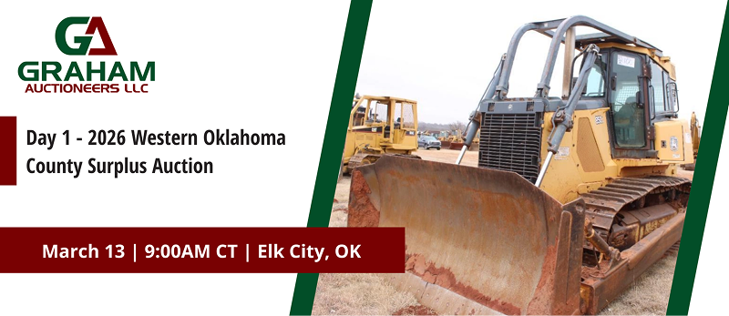 Day 1 2026 Western Oklahoma County Surplus Auction | Friday, March 13, 2026  |  9:00 AM Central