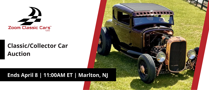 Classic/Collector Car Auction | Lots start closing Wednesday, April 8, 2026 | 11:00 AM Eastern