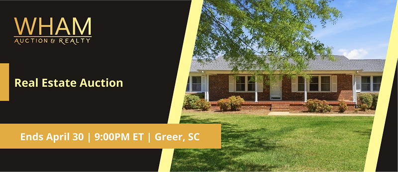  Real Estate Auction | Bidding ends Thursday, April 30, 2026  |  9:00 PM Eastern
