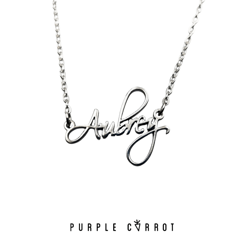 Script Font Cutout Name Necklace