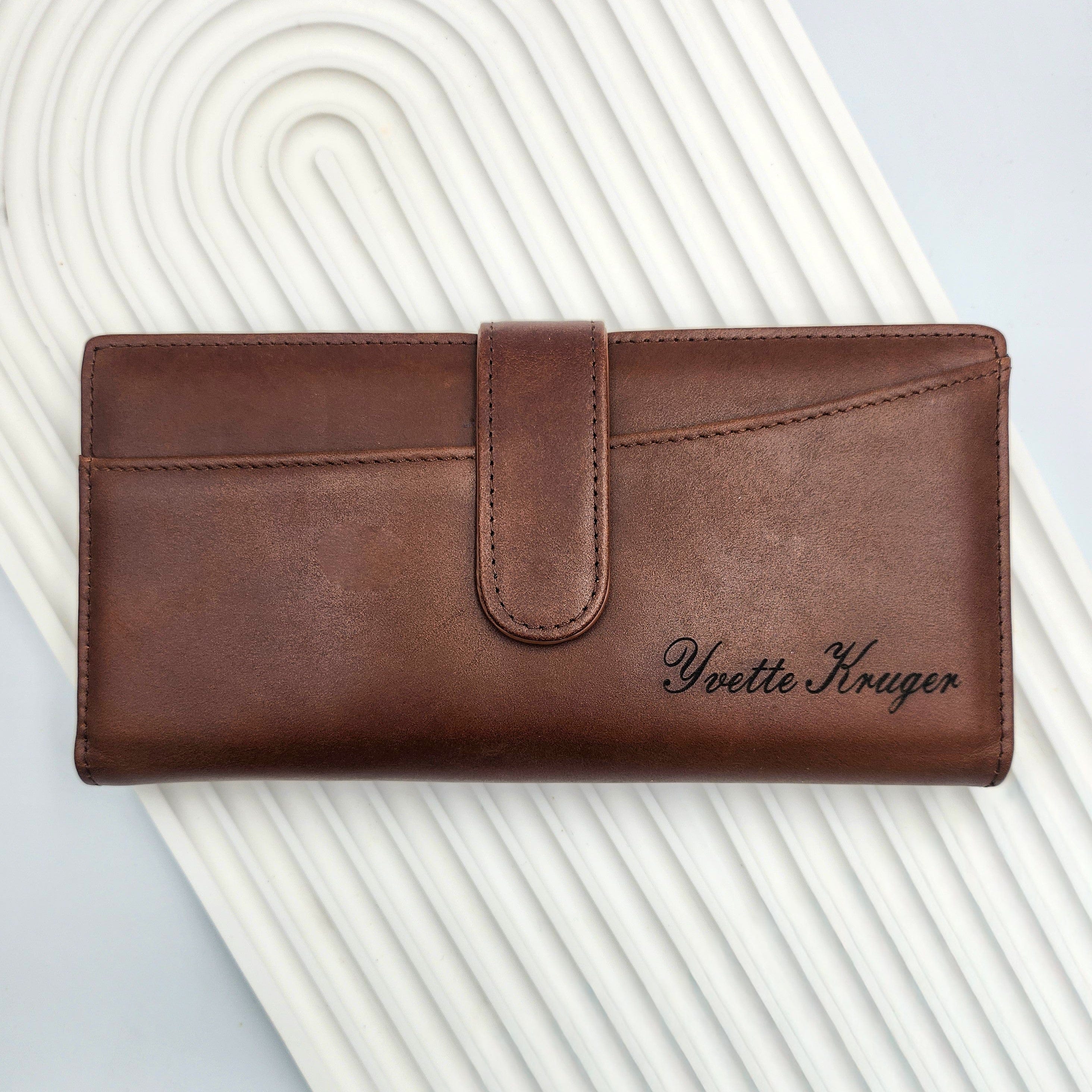Real Bovine Leather Female Wallet with free courier
