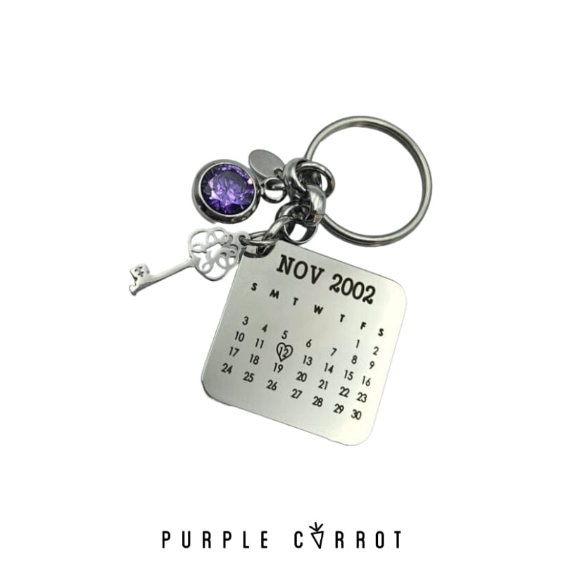 Milestones 21st Birthday Calendar Keychain