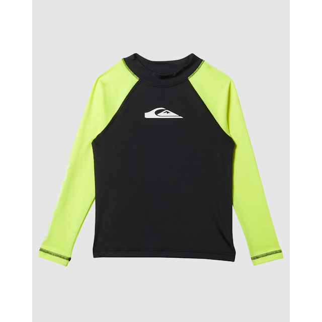 Boys 2-7 Everyday Long Sleeve UPF 50 Rash Vest - SAFETY YELLOW / 2