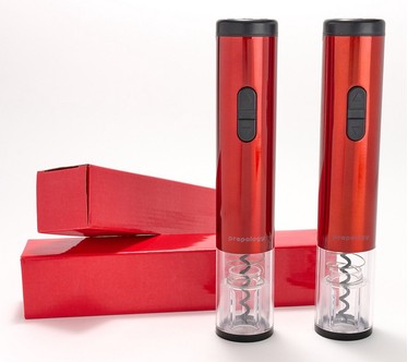 Prepology S/2 Battery Wine Openers w/ Foil Cutter Gift Boxes